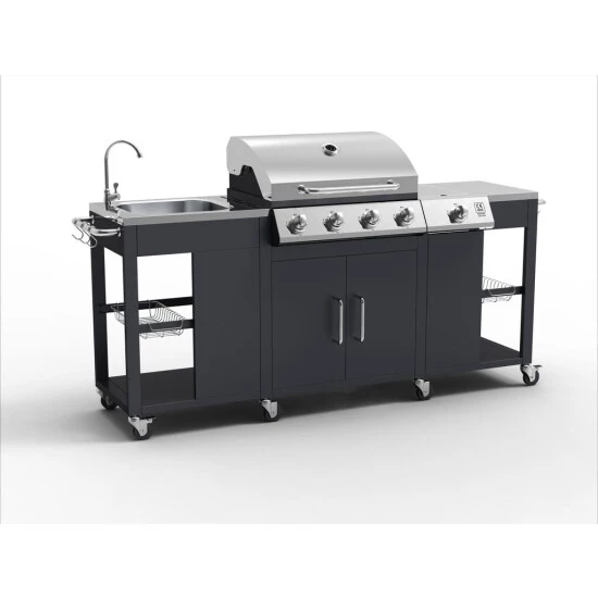 Bester Verkauf 🔥 Tepro Gasgrill-Küche Outdoorküche "Petersburg" Mit Waschbecken Und Seitenkocher, 4 + 1 Brenner 🔔 3 Bester Verkauf 🔥 Tepro Gasgrill-Küche Outdoorküche "Petersburg" Mit Waschbecken Und Seitenkocher, 4 + 1 Brenner 🔔