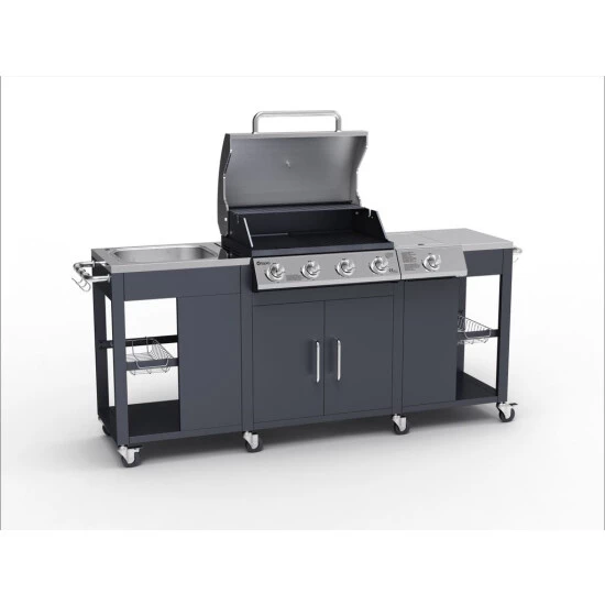Bester Verkauf 🔥 Tepro Gasgrill-Küche Outdoorküche "Petersburg" Mit Waschbecken Und Seitenkocher, 4 + 1 Brenner 🔔 4 Bester Verkauf 🔥 Tepro Gasgrill-Küche Outdoorküche "Petersburg" Mit Waschbecken Und Seitenkocher, 4 + 1 Brenner 🔔 – Bild 2