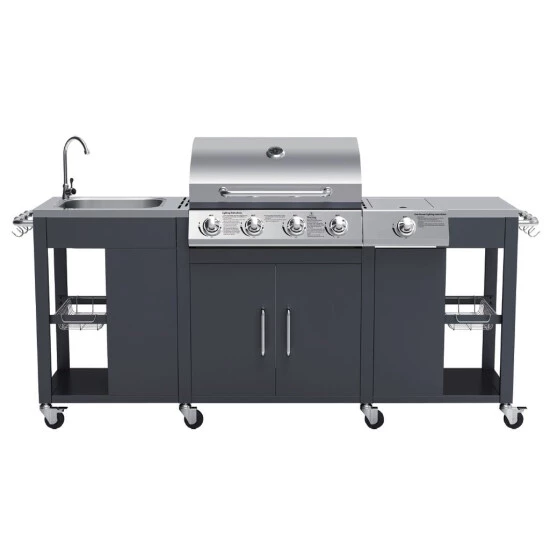Bester Verkauf 🔥 Tepro Gasgrill-Küche Outdoorküche "Petersburg" Mit Waschbecken Und Seitenkocher, 4 + 1 Brenner 🔔 5 Bester Verkauf 🔥 Tepro Gasgrill-Küche Outdoorküche "Petersburg" Mit Waschbecken Und Seitenkocher, 4 + 1 Brenner 🔔 – Bild 3