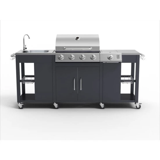 Bester Verkauf 🔥 Tepro Gasgrill-Küche Outdoorküche "Petersburg" Mit Waschbecken Und Seitenkocher, 4 + 1 Brenner 🔔 6 Bester Verkauf 🔥 Tepro Gasgrill-Küche Outdoorküche "Petersburg" Mit Waschbecken Und Seitenkocher, 4 + 1 Brenner 🔔 – Bild 4