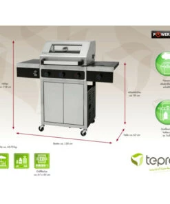 Blitzangebot 👏 Tepro Edelstahl Gasgrill Keansburg 3 Special Edition, 3-Brenner Inkl. Powerzone Und Seitenbrenner 🤩 -Tepro Verkaufsladen unnamed file 330