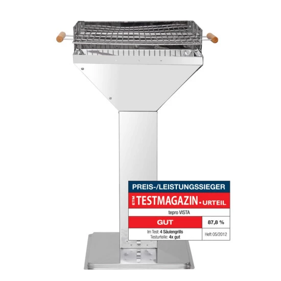 Aktion 🛒 Tepro Edelstahl-Trichtergrill "Vista", Windschutz, Feuerwanne, Holzkohlegrill; 1066 🧨 11 Aktion 🛒 Tepro Edelstahl-Trichtergrill "Vista", Windschutz, Feuerwanne, Holzkohlegrill; 1066 🧨 – Bild 9