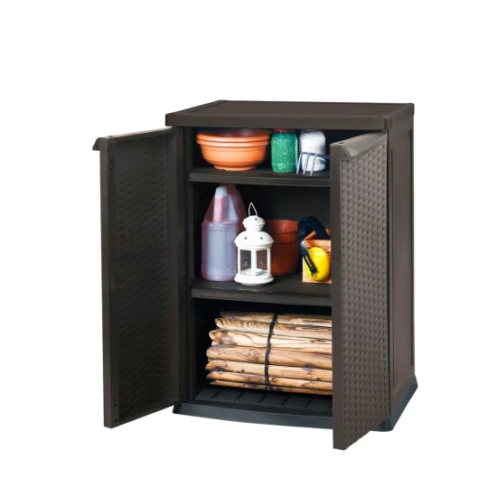 Schlussverkauf 🧨 Tepro Rattan Style Mini Shed, Gartenschränkchen 🤩 3 Schlussverkauf 🧨 Tepro Rattan Style Mini Shed, Gartenschränkchen 🤩