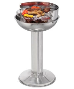 Aktion 🥰 Tepro Edelstahl Verchromt Holzkohlengrill Säulengrill Grill Rund Laguna 1080 👍
